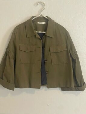 Mod Ref Olive Utility Crop Jacket
